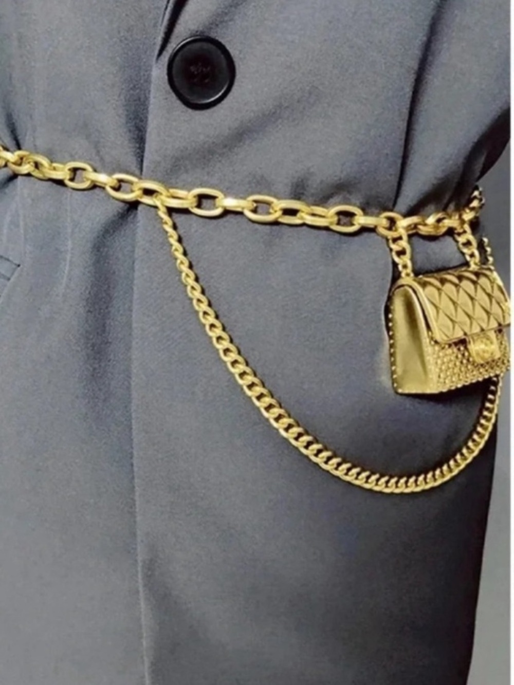 Luxury Gold Mini Chain Belt Bag - Picture 7 of 10